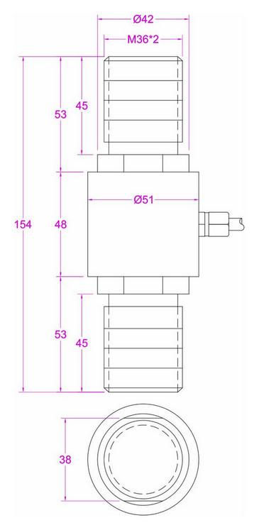 compression_load_cell_with_M36_threaded_rod_end