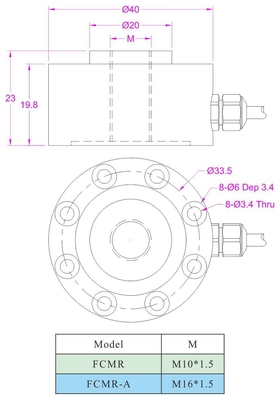 Stainless Steel Pancake Load Cell 10kN Compression Force Transducer 20kN