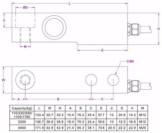 IP68 waterproof load cell stainless steel shear beam load cell