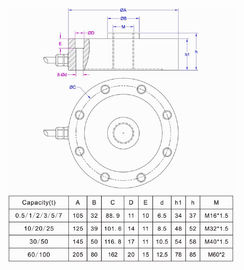 2000kg compression load cell 2 ton compression force sensor 20kN