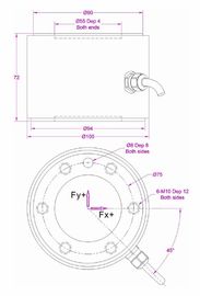 Flange type Multi-axis load cell 1 ton 2ton 5 ton 3 axis force sensor