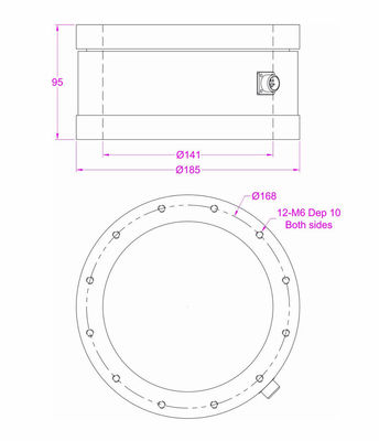 Large Through Hole Reaction Torque Sensor Customizable Hollow Flange Torque Transducer