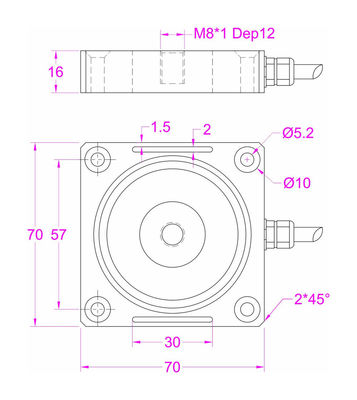 Low Profile Press Load Cell 500N 1000N 2000N Pull Push Force Sensor