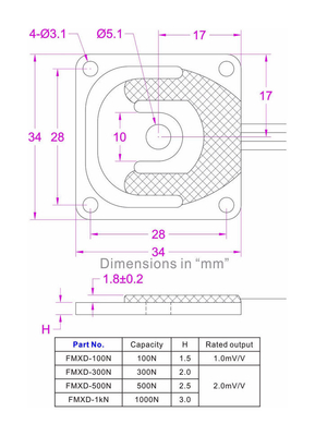 Low Profile Weight Transducer 50 lb Thin Load Cell 20lb Compression Force Sensor