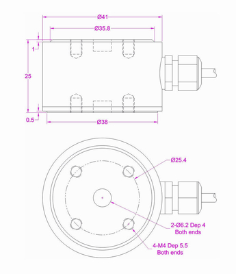 Flange Type Compression Load Cell 20kN Compression Force Measurement Sensor 10kN