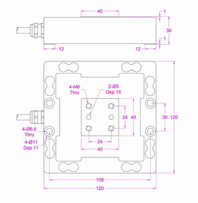 Multi-axis Load Cell 1000lb 500lb 300 lbs 200lb 100lb Multi Axis Force Sensor