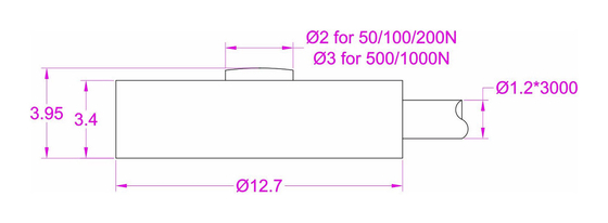 50N Thin Compression Force Transducer 100N Low Profile Button Load Cell 200N