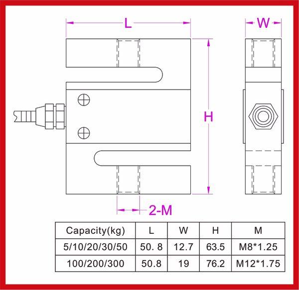 S beam load cell 5kg 10kg 20kg 30kg 50kg 100kg S type load cell sensor
