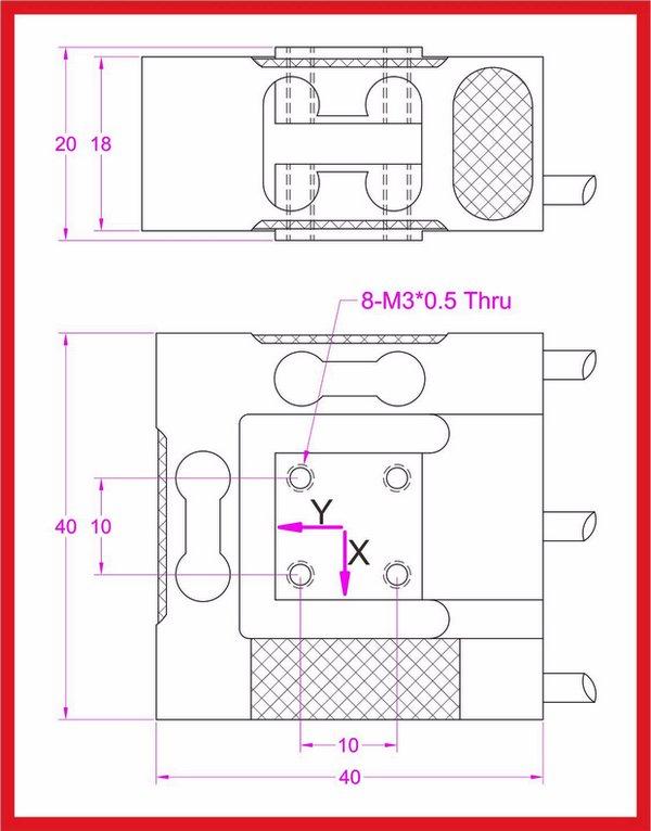 Multi axis load cell 1kg 2kg 5kg 10kg 3-axis force measurement transducer