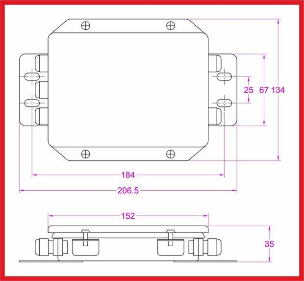 stainless steel 4 load cell junction box weight summing box