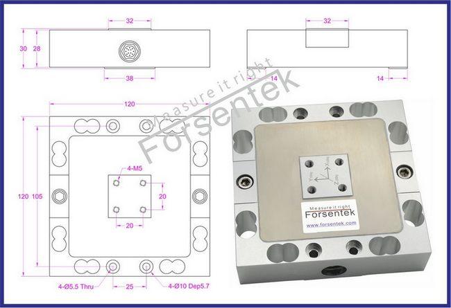 Triaxial load cell triaxial force sensor Multi axis force measurement
