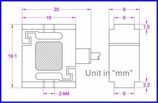 Miniature tension compression load cell 200 lbs force sensor
