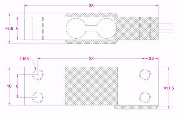 Small size weight sensor 5kg small load sensor 50N small load cell 10 lb