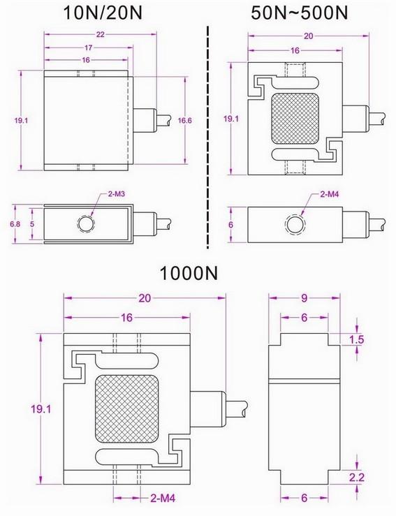 2kg miniature load cell tension and compression force measurement ...