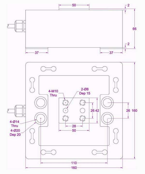3-axis load cell 1000kg multi axis force transducer 10kN triaxial force ...